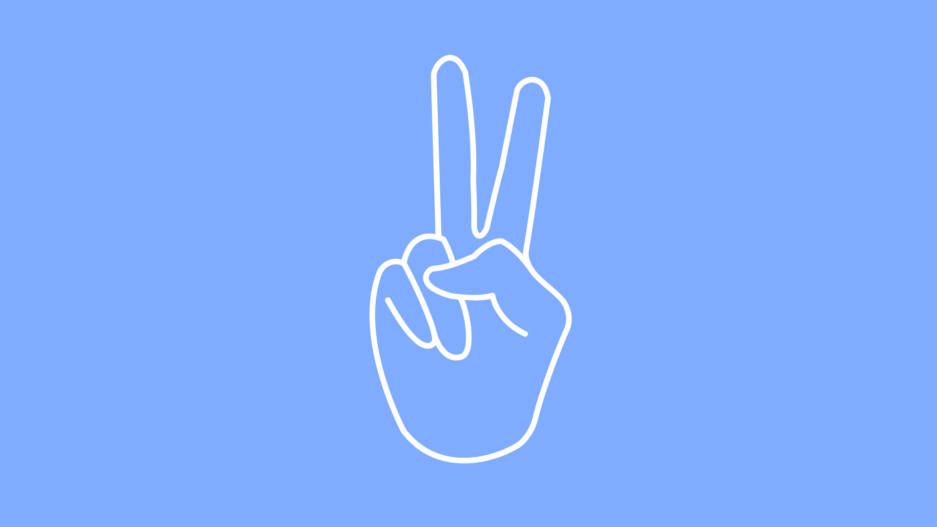 Scissors hand gesture